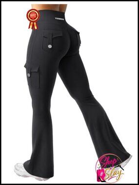 Flare Leggings High Rise Bootcut Yoga Pants with Pockets